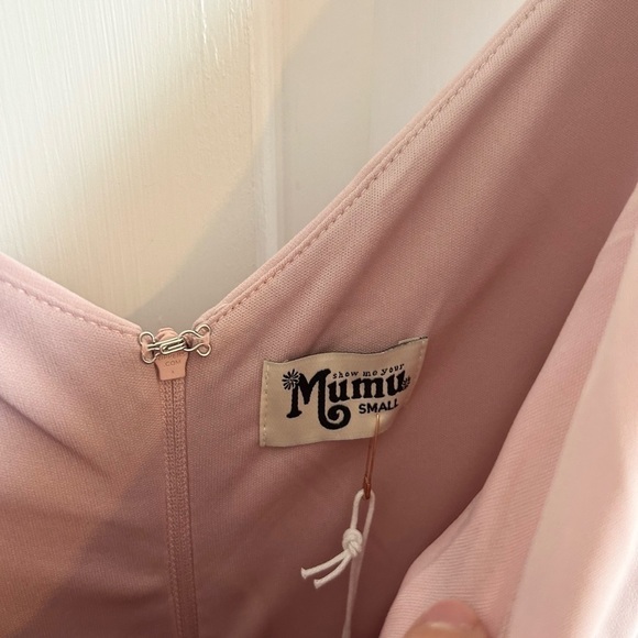 Show Me Your MuMu | Zurich knot gown maxi pale pink crepe size SM - Picture 6 of 7